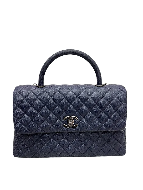 Chanel New Arrival Handbag with Gold HardwareChanel Medium Coco Handle Navy Caviar RHW #23 SYC1167