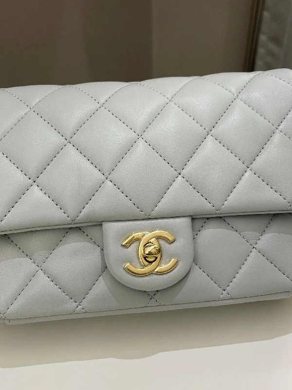 Chanel Chain Strap Handbag for Everyday UseChanel Chain Around Flap Grey Lambskin