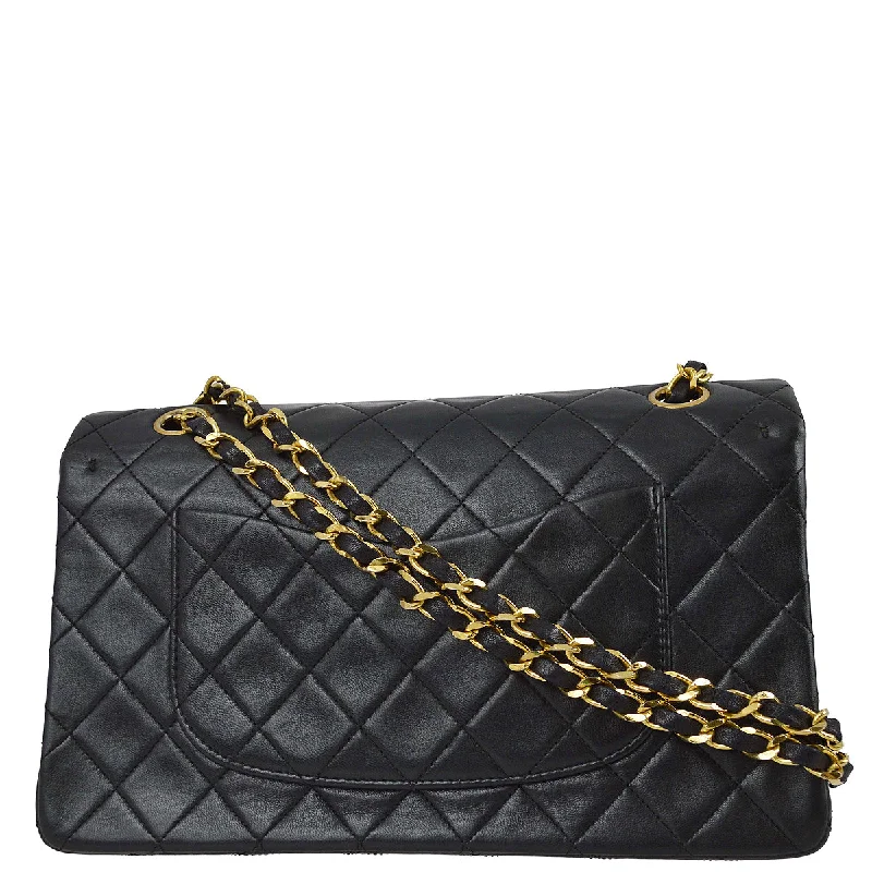 Chanel Chain Strap Handbag for Everyday UseChanel 1989-1991 Black Lambskin Medium Classic Double Flap Bag