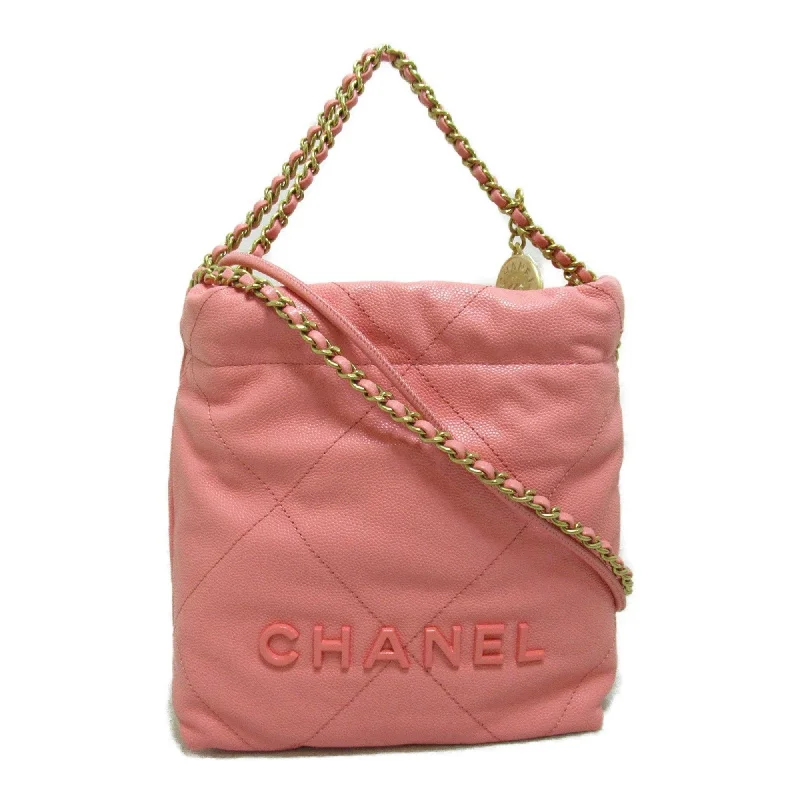 Chanel New Arrival Handbag with Gold HardwareCHANEL 22 2way shoulder bag Bag Caviar skin (grained calf) Shiny grained calfskin Women's Pink Coral pink AS3980 B14407 NR646