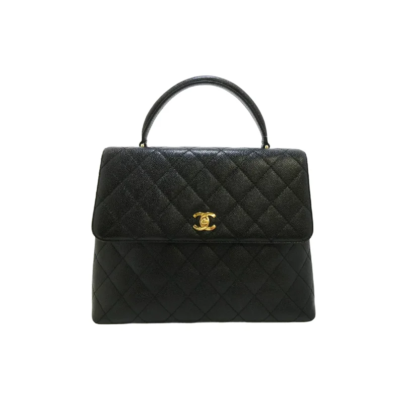 Chanel Designer Handbag with Unique DesignVintage Kelly Caviar Black GHW