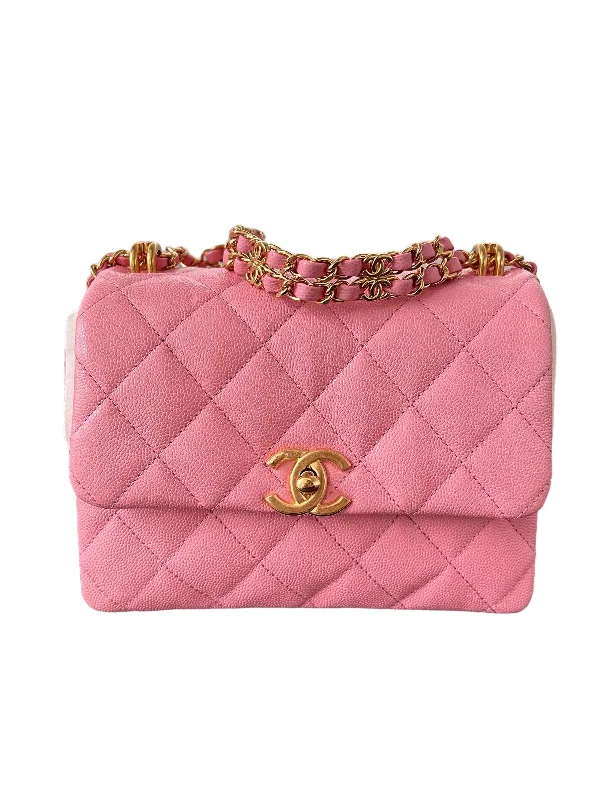 Chanel Classic Flap Bag for Evening PartyChanel Seasonal Pink Caviar Flap Small Square Matte GHW SYCY226