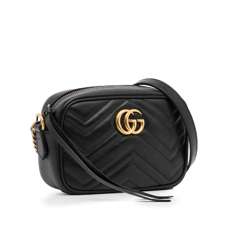 Women Gucci bags with a zip - around closure for securityGucci Gg Marmont Matelasse Crossbody (ix0CHC)