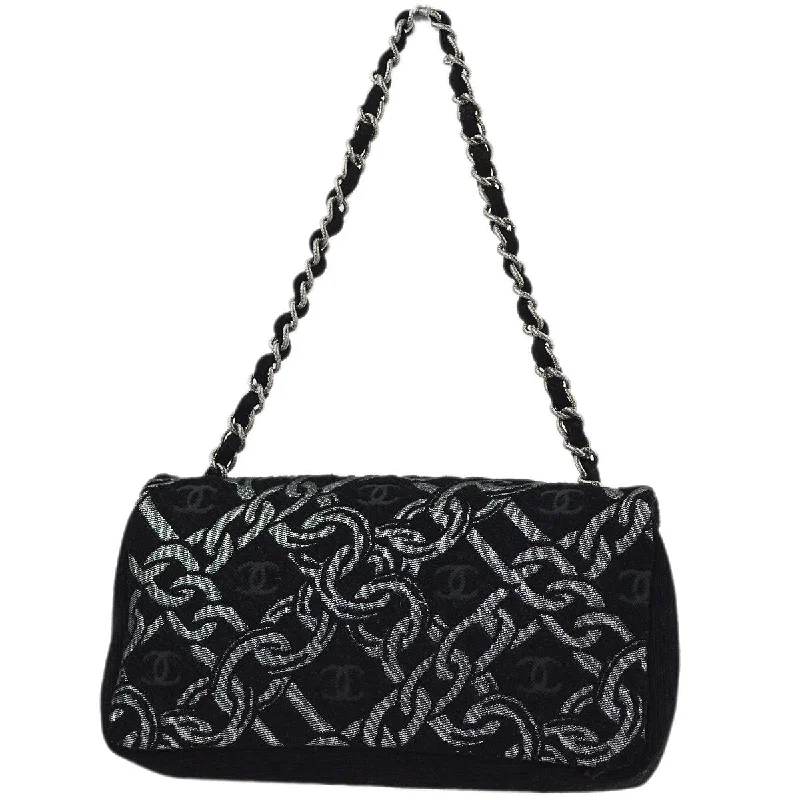 Chanel Limited Edition Handbag for CollectorsChanel Black Canvas Classic Single Flap Chain Handbag