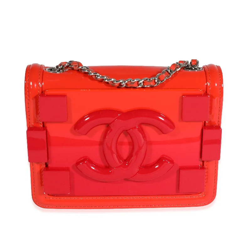 Chanel New Arrival Handbag with Gold HardwareChanel Red Quilted Patent Leather & Plexi Boy Brick Flap Bag