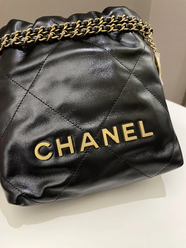 Chanel Vintage Inspired Handbag for Retro LoversChanel 22 Mini Black Calfskin