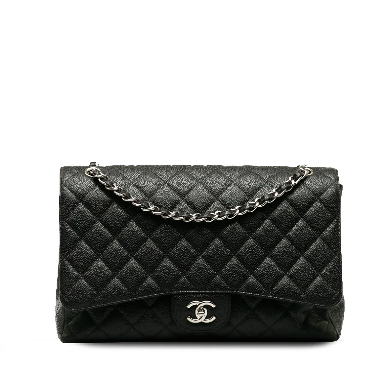 Chanel Black Handbag for Business MeetingsChanel Classic Double Flap Maxi Black Caviar Gold