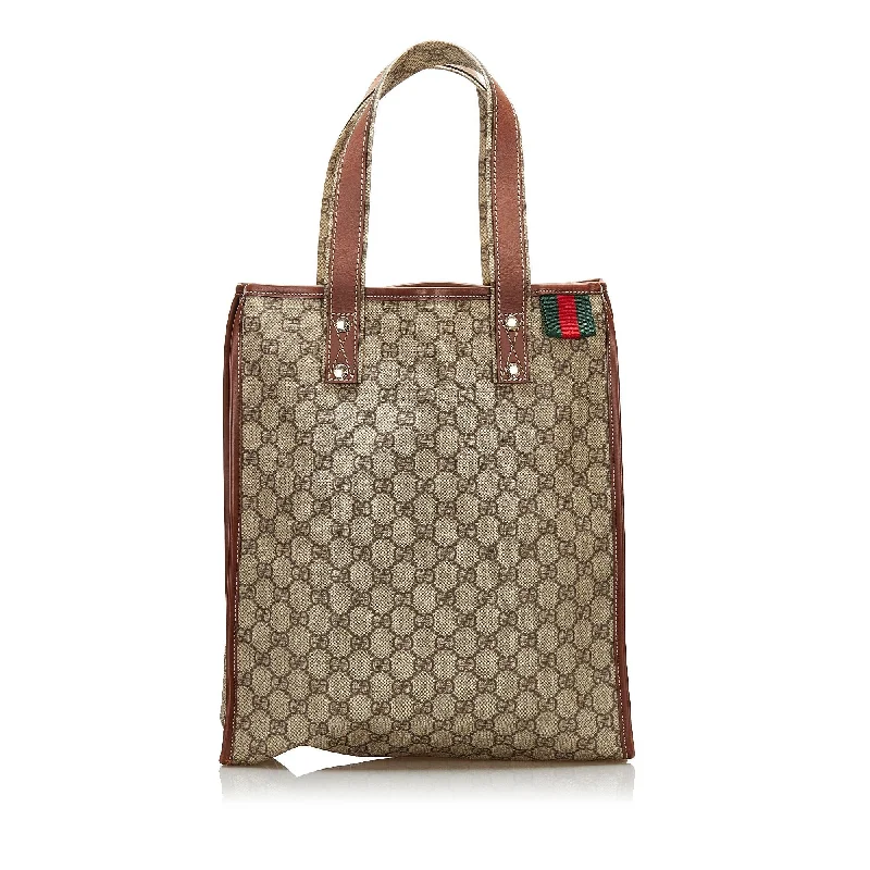 Women Gucci bags with a front - zip pocket for small itemsGucci GG Supreme Web Loop  Tote