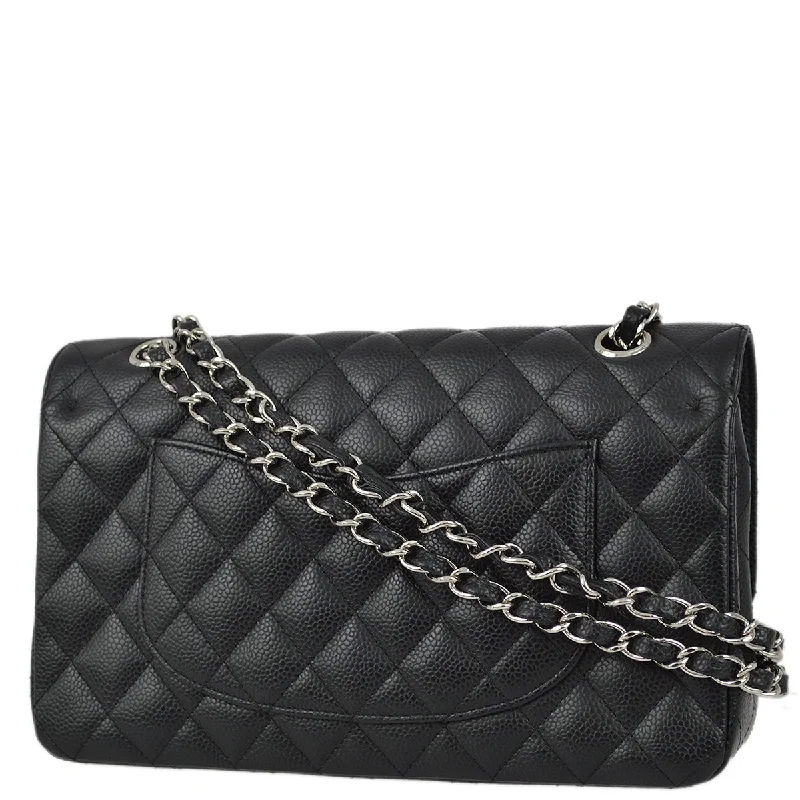 Chanel All - Match Handbag for Versatile StylingChanel 2006-2008 Black Caviar Medium Classic Double Flap Bag SHW