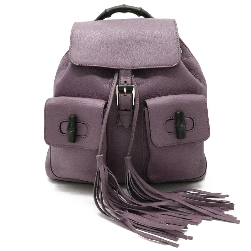 Gucci Marmont bags for women with a snakeskin - effect panelGucci bamboo rucksack backpack shoulder bag tassel leather dusty purple 370833