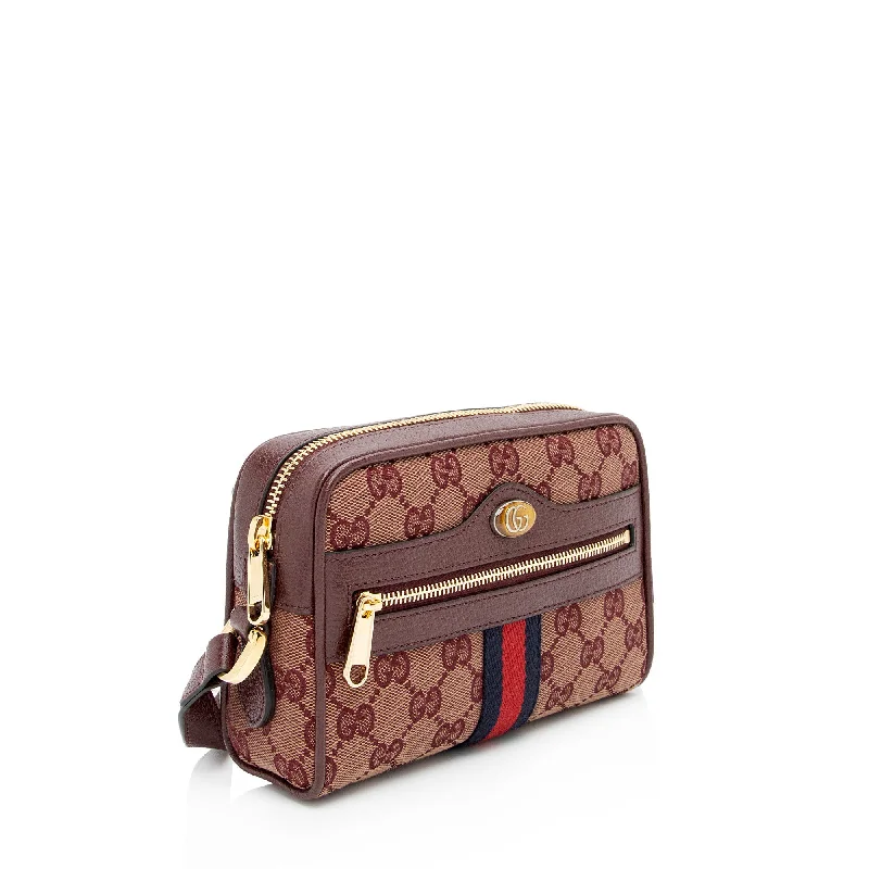 Women Gucci crossbody bags in a bold red colorGucci GG Canvas Ophidia Mini Shoulder Bag (xkp3mR)