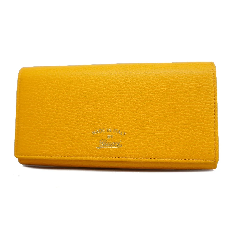 Gucci Marmont bags for women with gold - toned hardwareGucci Long Wallet Women's Leather Yellow