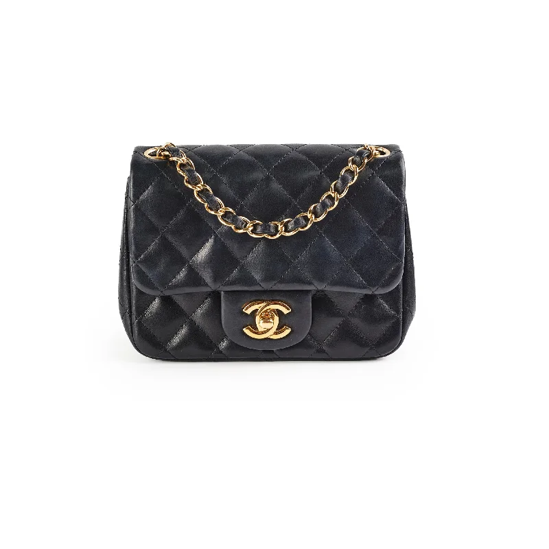 Chanel Chain Strap Handbag for Everyday UseChanel Mini Square Flap Black