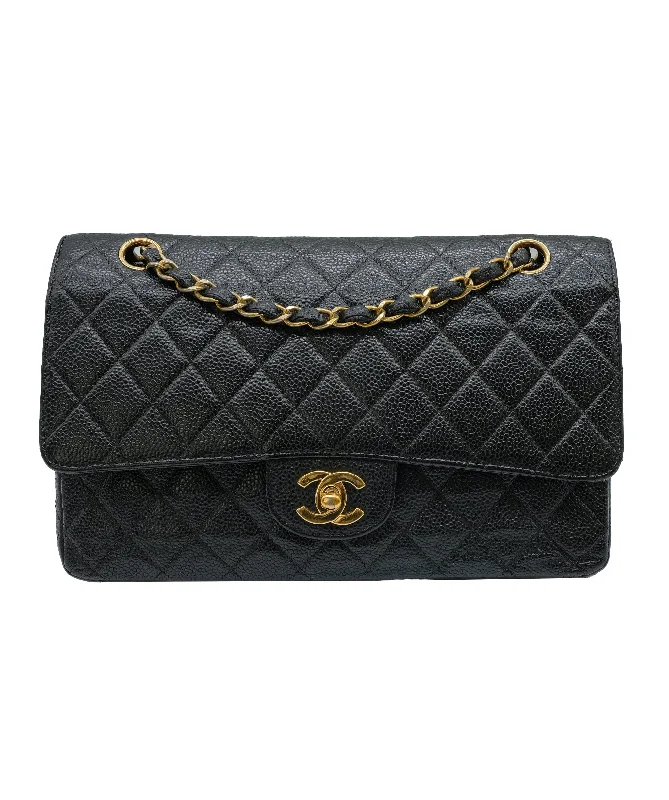 Chanel All - Match Handbag for Versatile StylingChanel Black Caviar medium Double flap Black Caviar ASC5254