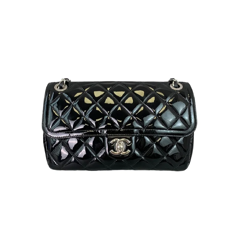 Chanel New Arrival Handbag with Gold HardwareSmall rectangle Flap Black Patent SHW