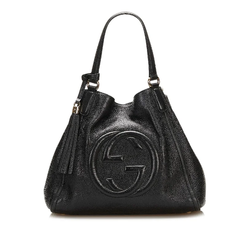 Ladies Gucci shoulder bags with a wide - width strapGucci Soho Tote