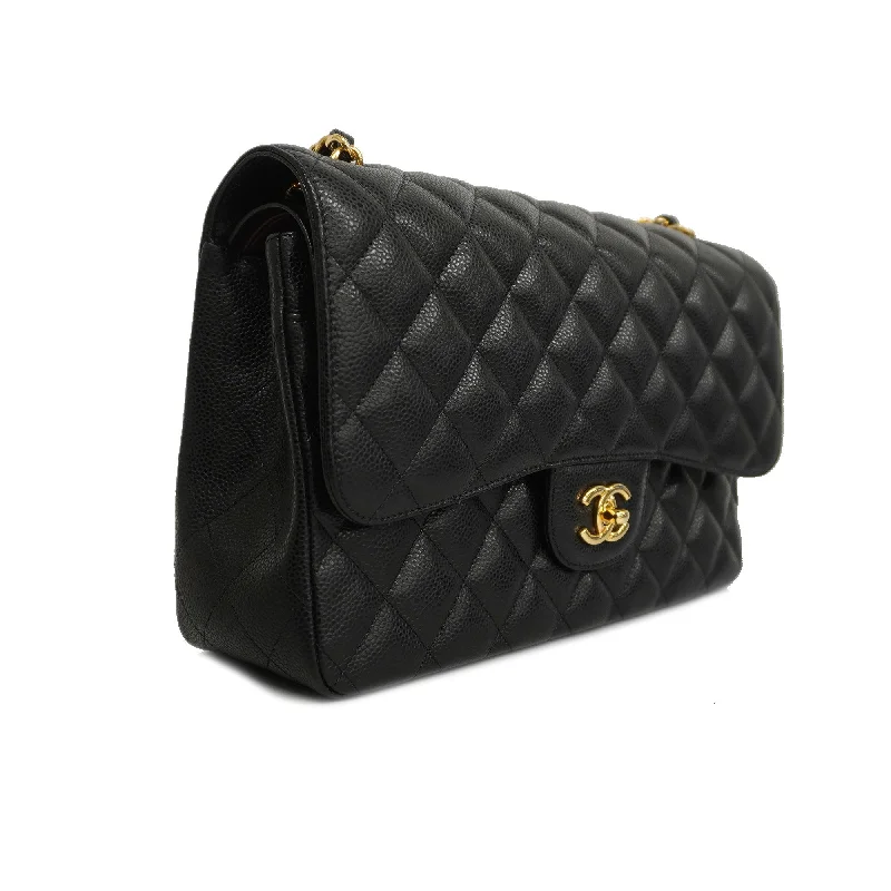 Chanel Designer Handbag with Unique DesignCHANEL Big Matelasse W Flap W Chain Women's Caviar Leather Shoulder Bag