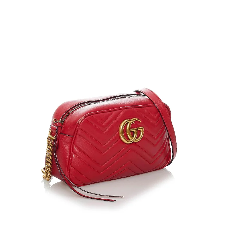 Gucci tote bags for women with a water - resistant coatingGucci GG Marmont Matelasse Crossbody Bag (30217)