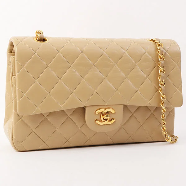 Chanel Vintage Inspired Handbag for Retro LoversChanel Around 1990 Made Classic Flap Chain Bag 25Cm Beige