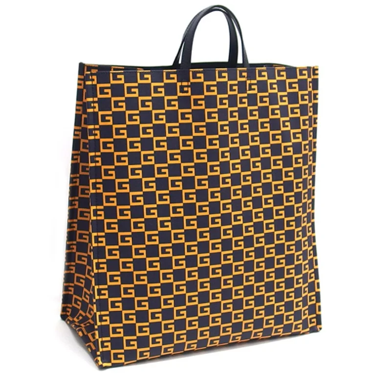 Gucci backpacks for women with a hidden back pocketGucci Square G Print Tote Bag Dark Navy x Yellow Series 20190617 2-SS201912