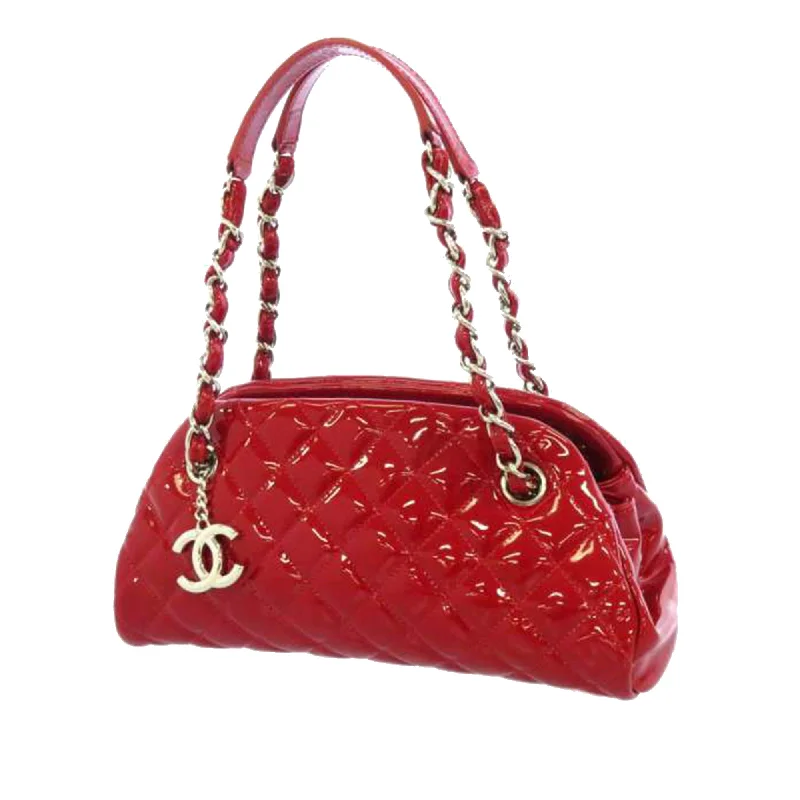 Chanel New Arrival Handbag with Gold HardwareMademoiselle Patent Leather Bowling Bag Red