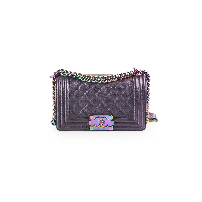 Chanel Colorful Handbag for Spring OutfitsChanel Small Boy Mermaid Iridescent Purple