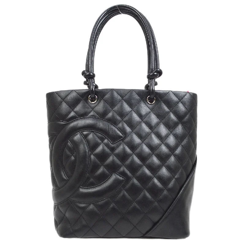 Chanel Vintage Inspired Handbag for Retro LoversCHANEL 2004-2005 Cambon Ligne Tote Bag Black Calfskin