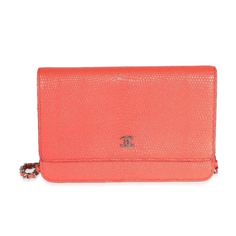 Chanel Chain Strap Handbag for Everyday UseChanel Coral Lizard Wallet On Chain