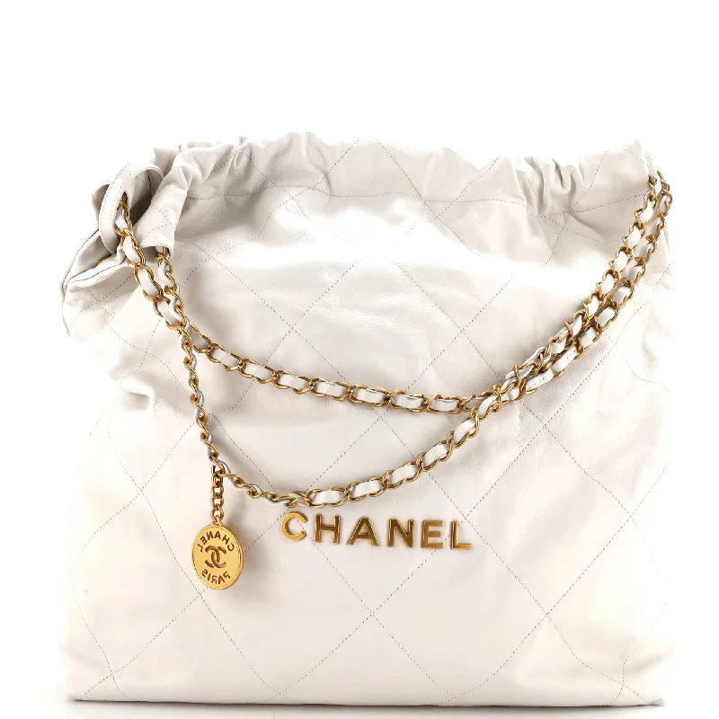 Chanel Medium Tote Bag for Office Ladies22 Chain Hobo Quilted Calfskin Large