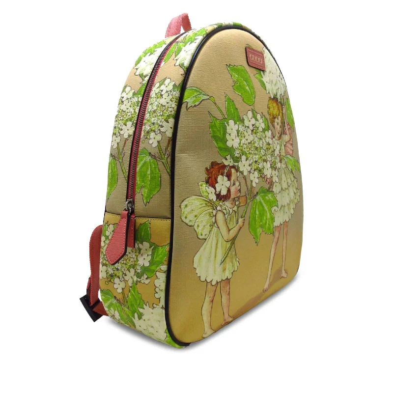 Women Gucci bags with a zip - around closure for securityGucci GG Supreme Children's Fairy Print Backpack (OqIx7Y)