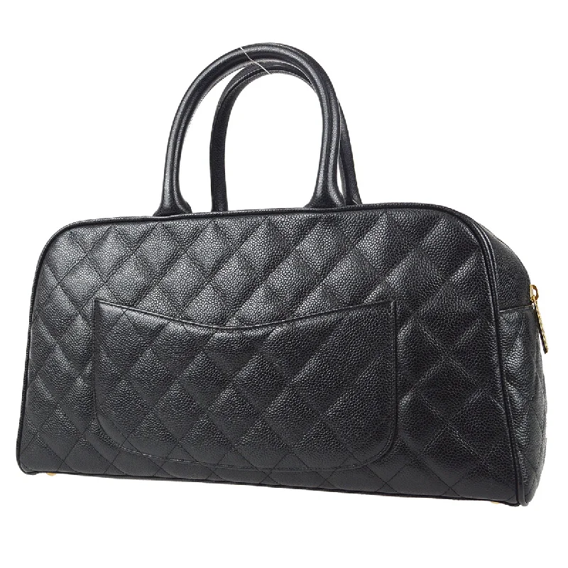 Chanel Limited Edition Handbag for CollectorsChanel 2005-2006 Bowling Bag 37 Black Caviar