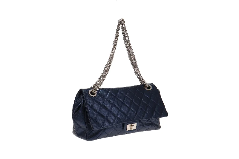 Chanel Black Handbag for Business MeetingsChanel Metallic Blue Metallic Aged Calfskin 2.55 Reissue 228 Maxi Double Flap Bag 2008/09