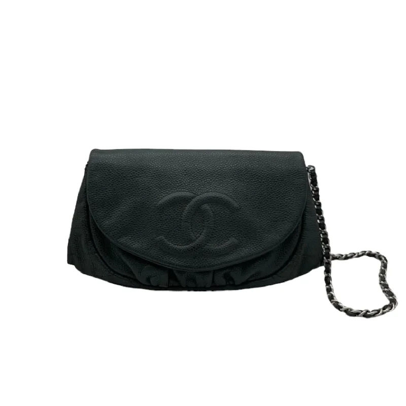 Chanel New Arrival Handbag with Gold HardwareHalf Moon Flap Caviar Grey SHW