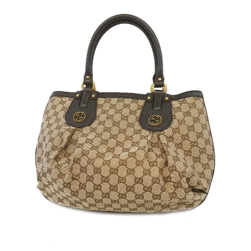 Gucci backpacks for women with a hidden back pocketGucci Tote Bag GG Canvas 353689 Beige/Brown Gold metal