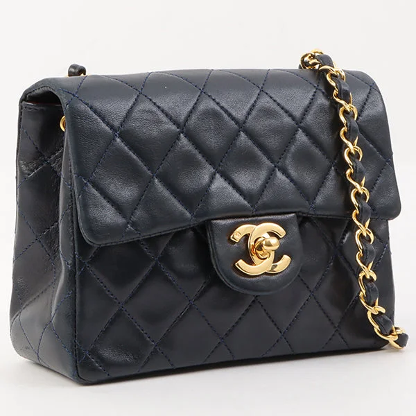 Chanel Luxury Handbag for High - End EventsChanel Around 1990 Made Classic Flap Chain Bag Mini Navy