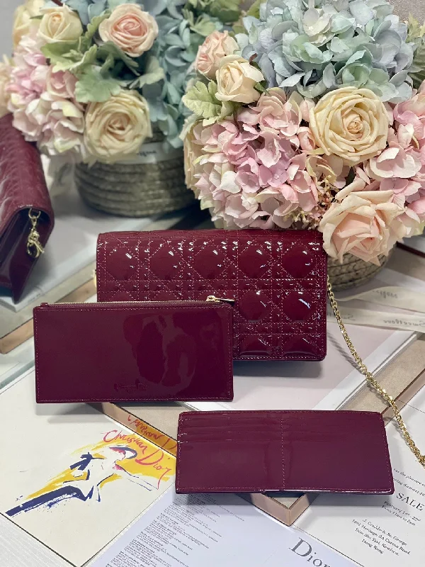 Contemporary Christian Dior handbags with a unique shapeChristian Dior Lady Pouch Maroon Handbags