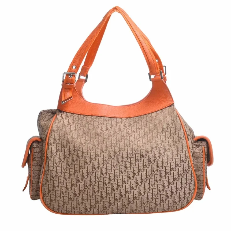 Christian Dior backpacks with a sleek, minimalist silhouetteCHRISTIAN DIOR Trotter Canvas Handbag Beige/Orange Women's