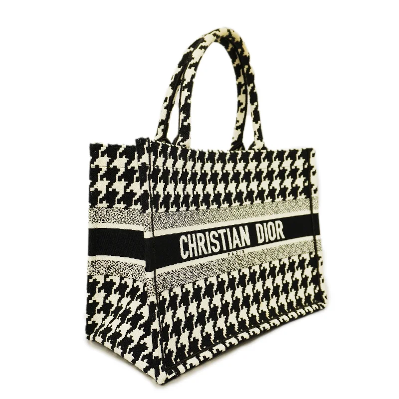 Stylish Christian Dior shoulder bags with a tassel - adorned zipperCHRISTIAN DIORAuth  Book Tote Women's Canvas Tote Bag Black