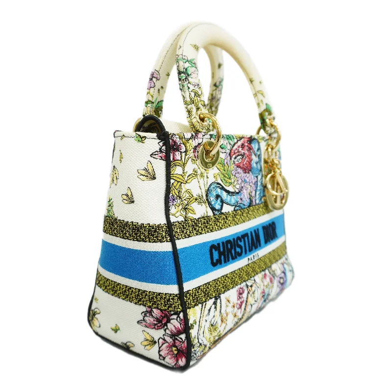 Christian Dior handbags with a snap - button closure and a decorative buckleCHRISTIAN DIORAuth  Handbag Women's Canvas Handbag Ivory