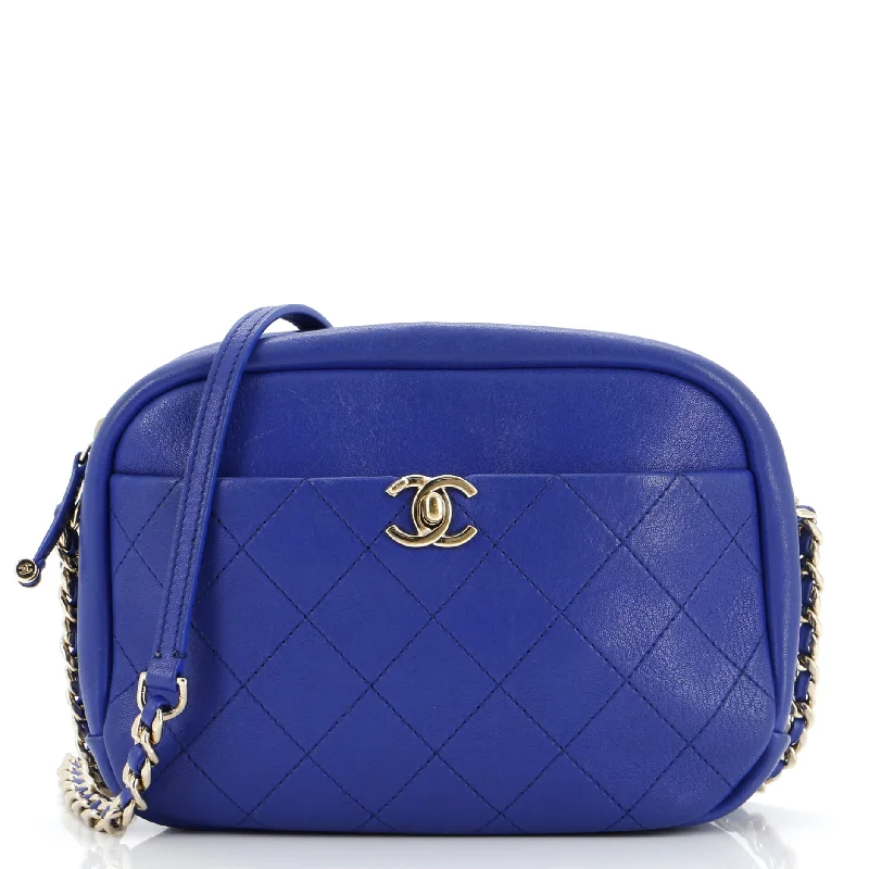 Luxury Christian Dior crossbody bags with a chain - link strapCasual Trip Camera Case Quilted Goatskin Large