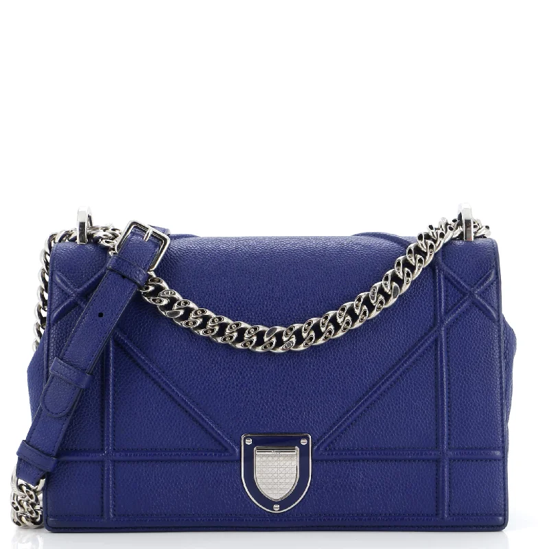 Stylish Christian Dior shoulder bags with a tassel - adorned zipperDiorama Flap Bag Grained Calfskin Medium