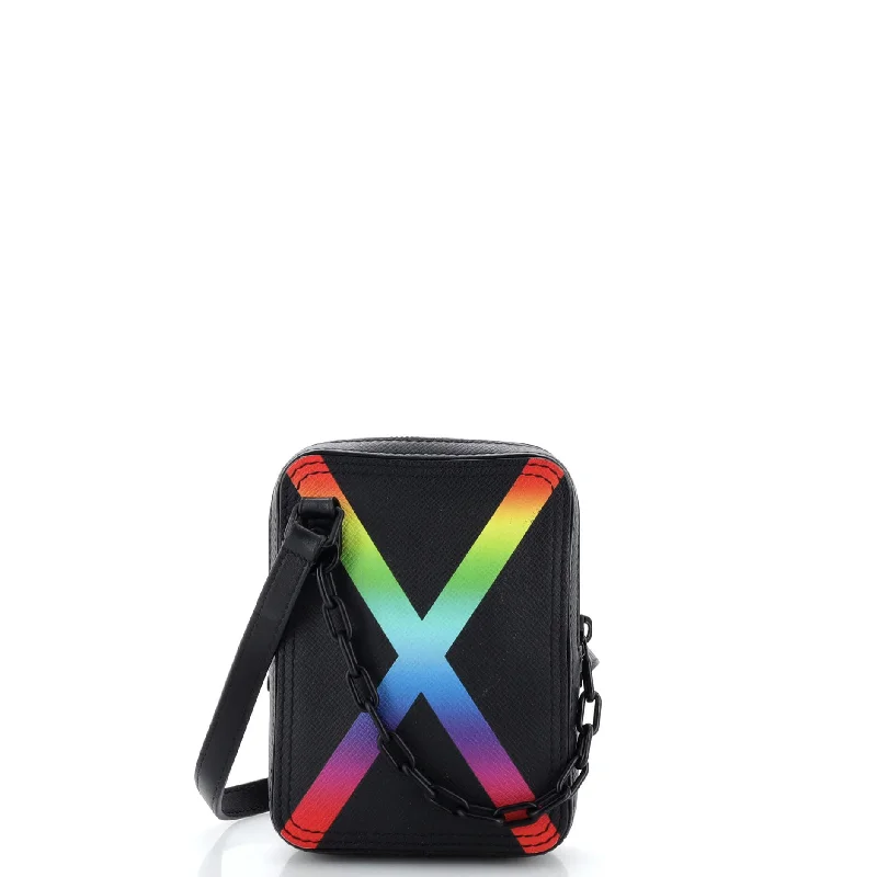 Christian Dior handbags with a removable shoulder strap for versatilityDanube Messenger Bag Rainbow Taiga Leather