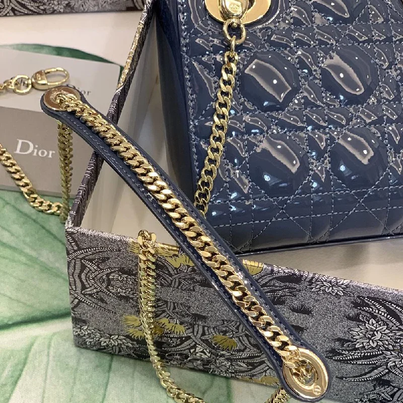 Contemporary Christian Dior handbags with a unique shapeMini LADY DIOR BAG