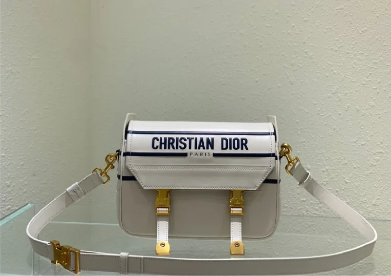 Christian Dior Saddle bags with a studded trim for a bold lookNew Dior woman shoulder handbag